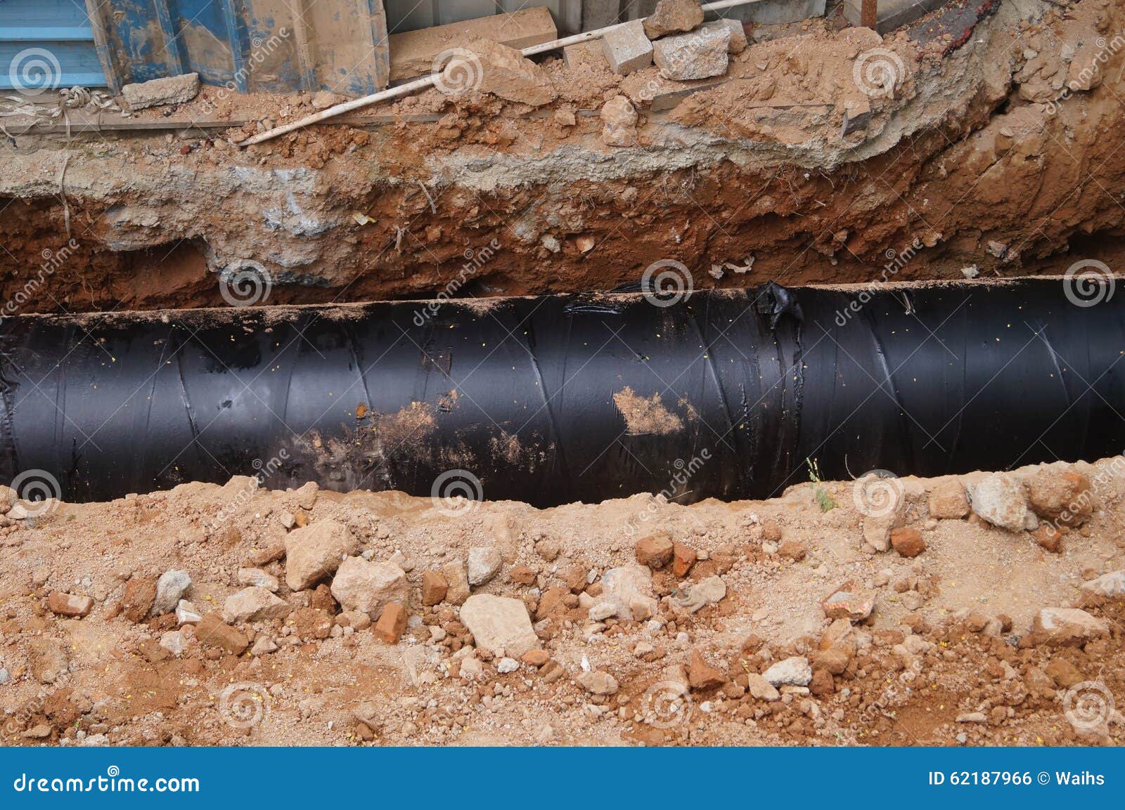 Underground Pipe Installation Stock Photo Image of building, giant