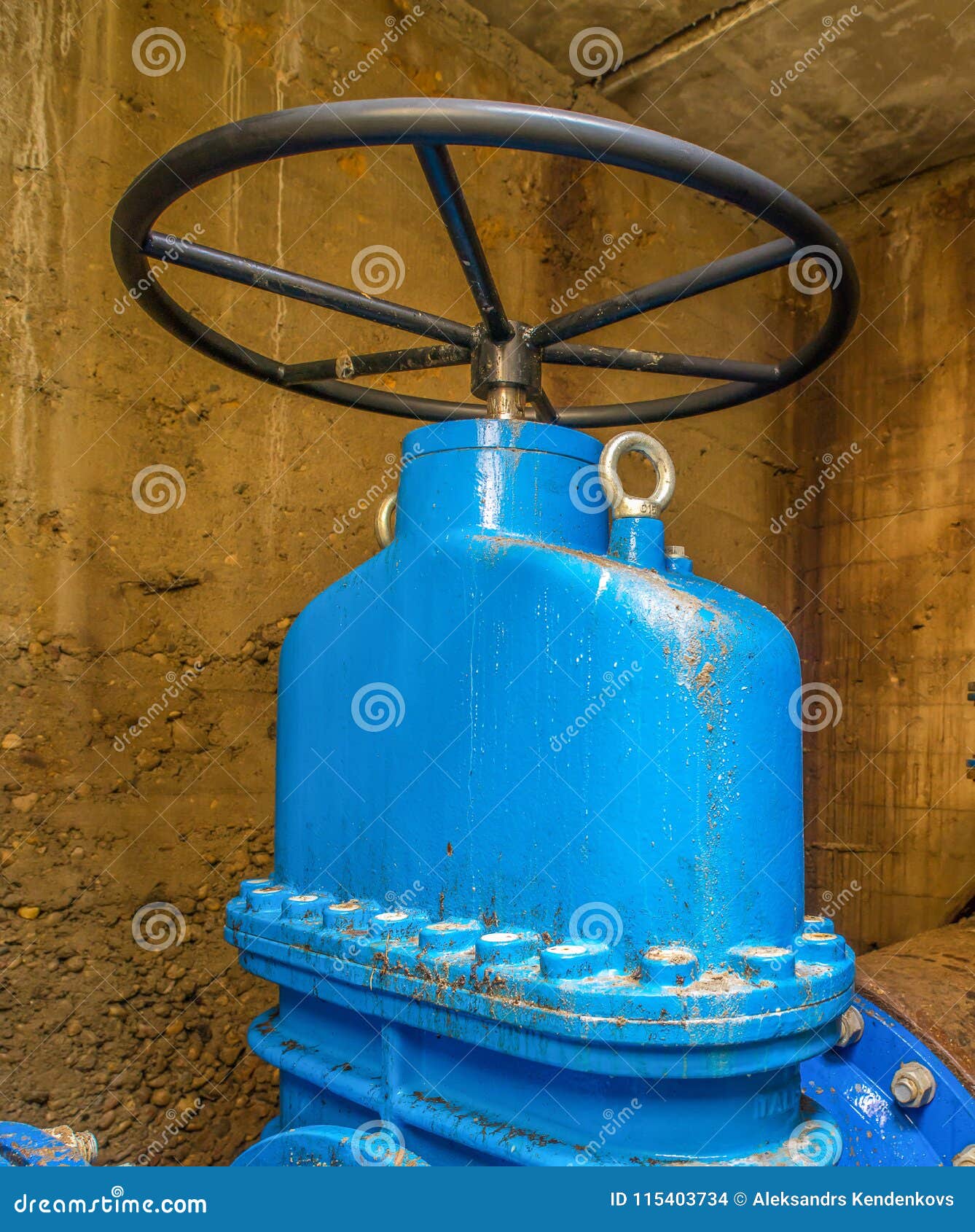 Underground Water Supply System. Large Valves.n Stock Photo Image of