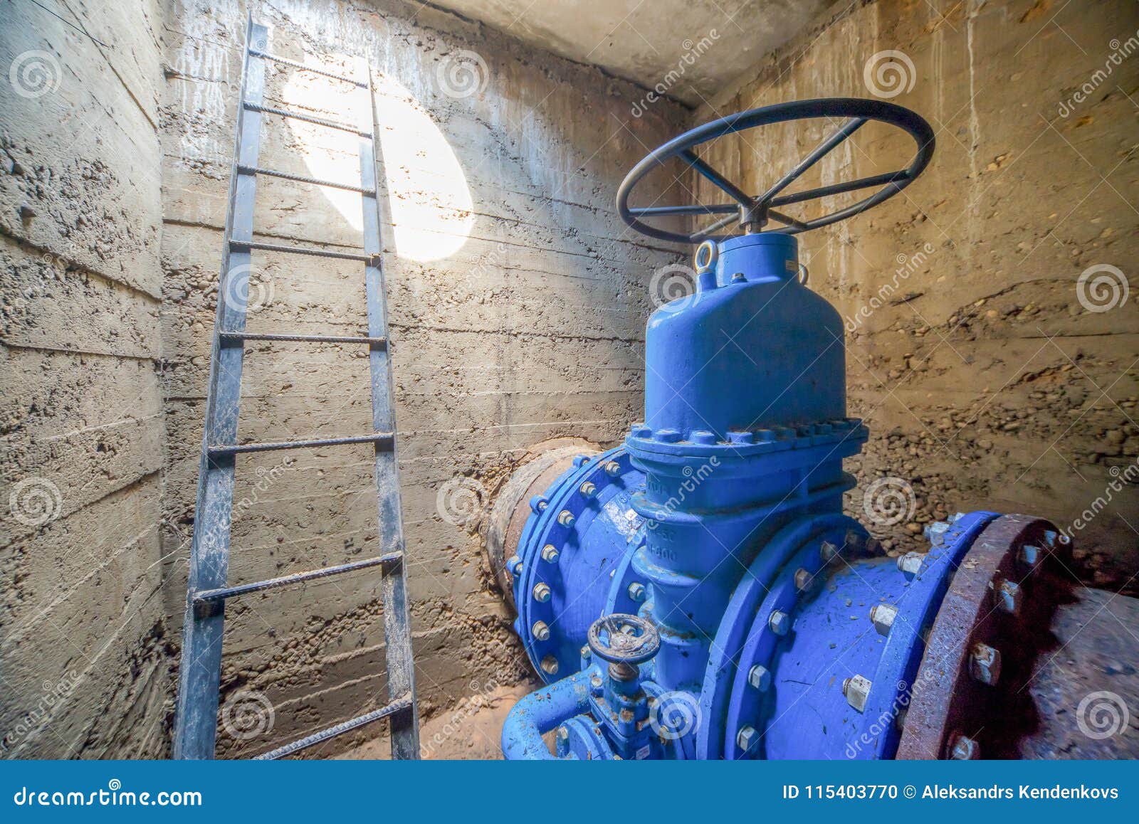 Underground Water Supply System. Large Valves.n Stock Photo Image of