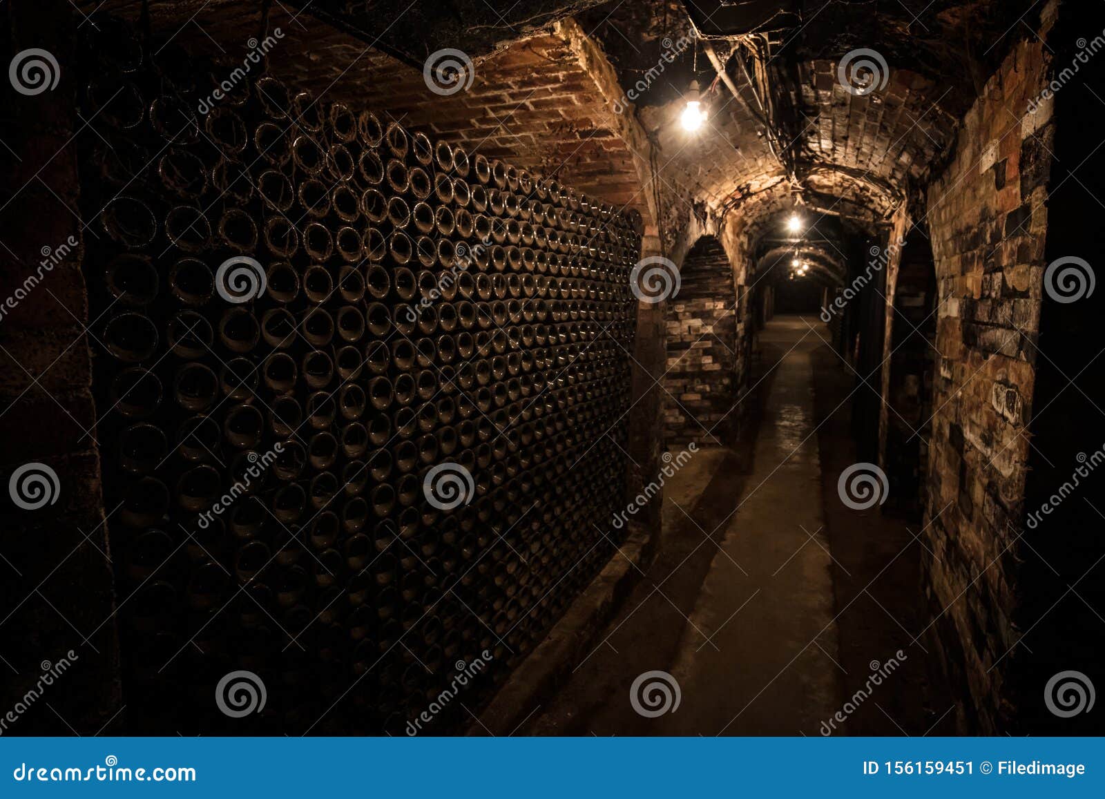 Underground Wine Cellar stock image. Image of shelf 156159451