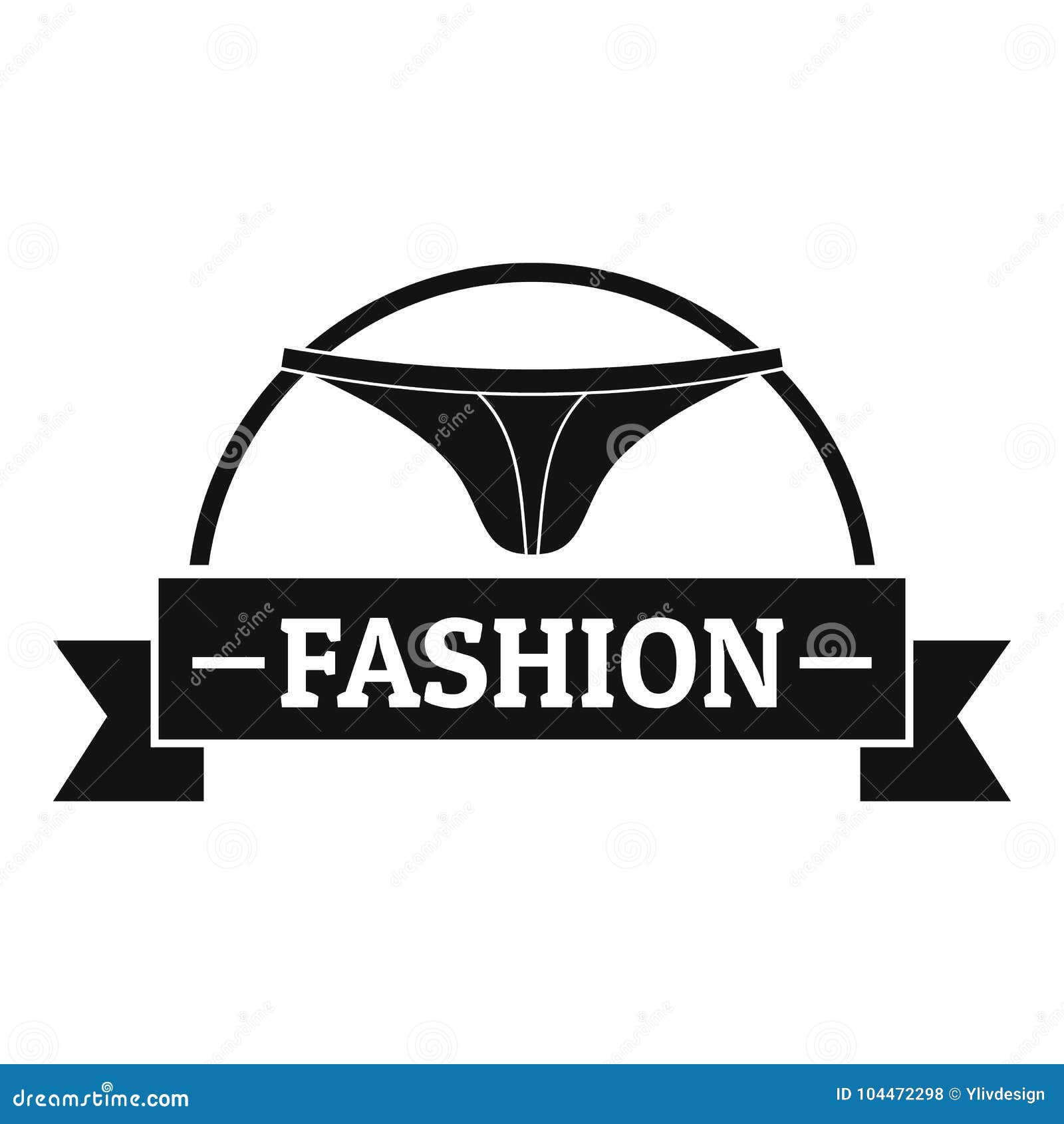 Underpant Fashion Logo, Simple Black Style Stock Vector - Illustration ...