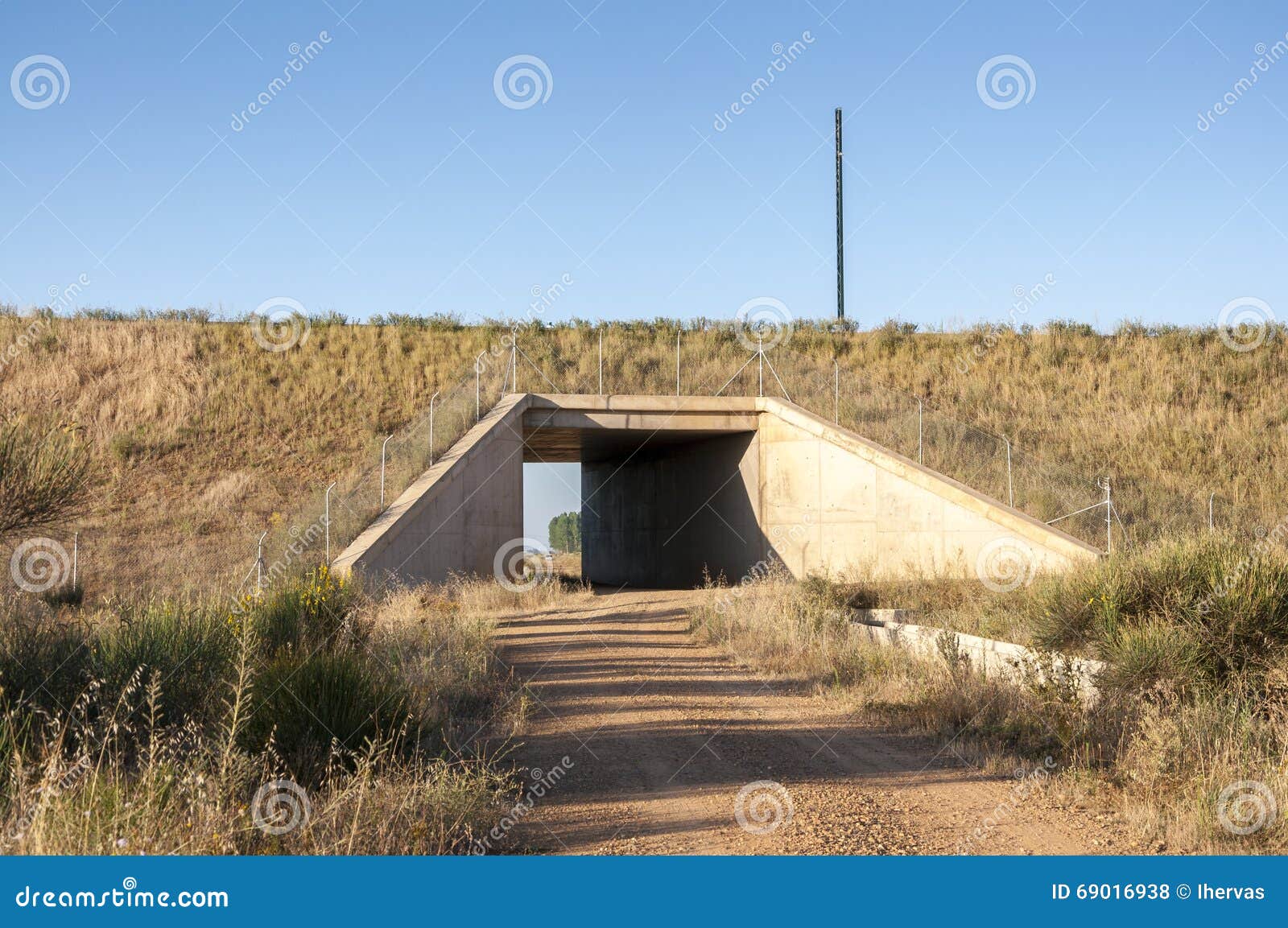 underpass in a high-speed railway