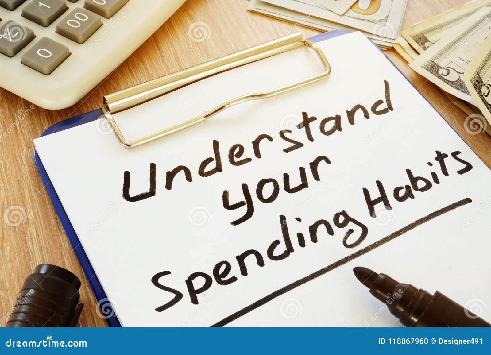 understand your spending habits written on the clipboard.