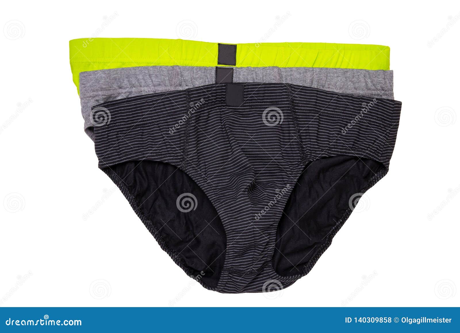 Underware Isolated. Close-up of Three Colorful Male Underware or ...