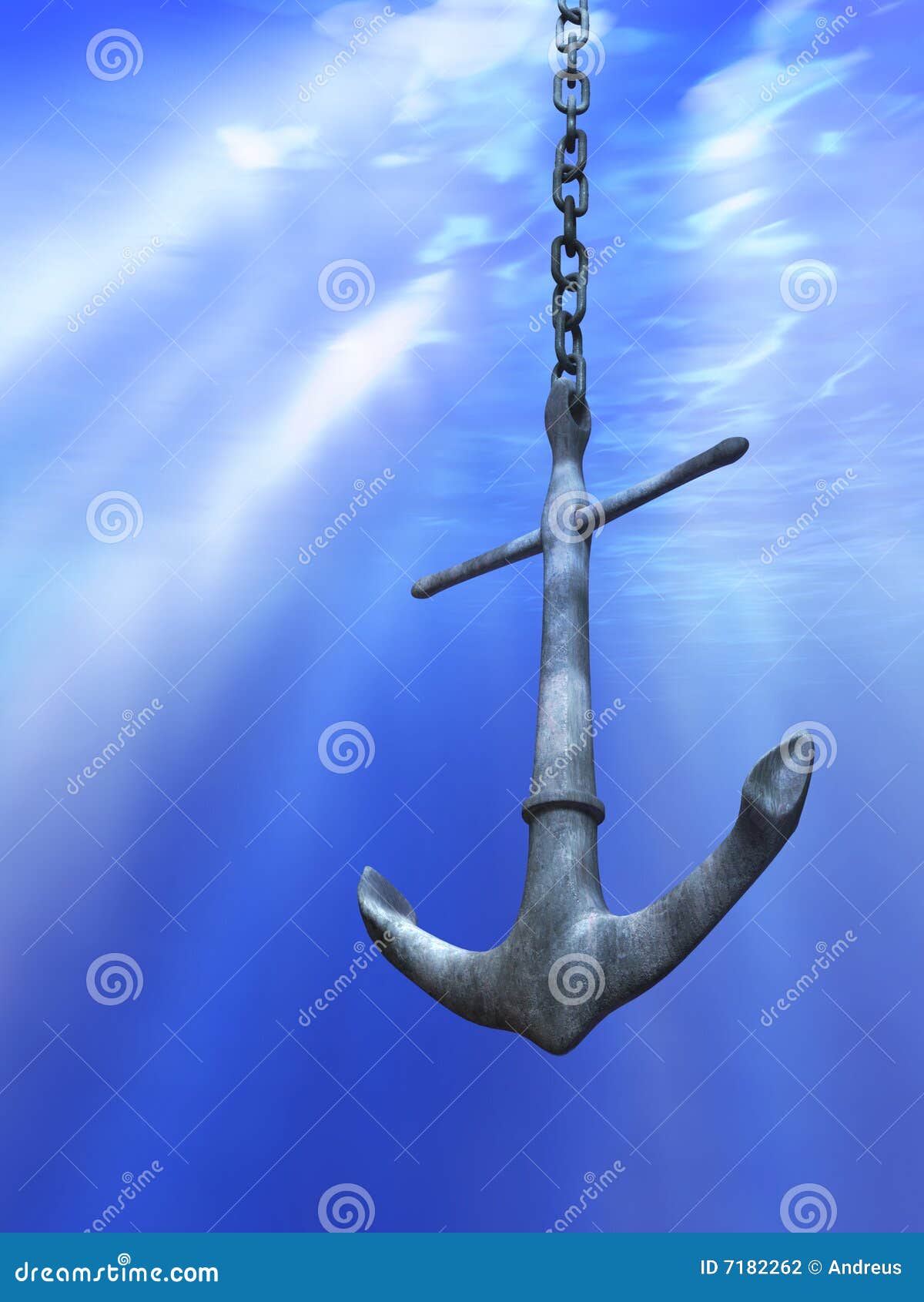 Underwater anchor stock illustration. Illustration of link ...