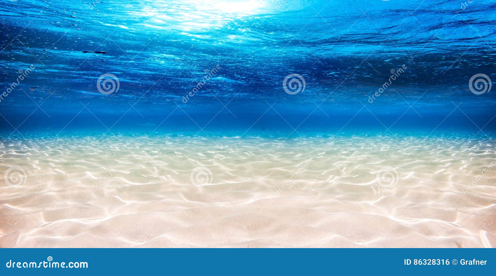 underwater blue ocean sandy background