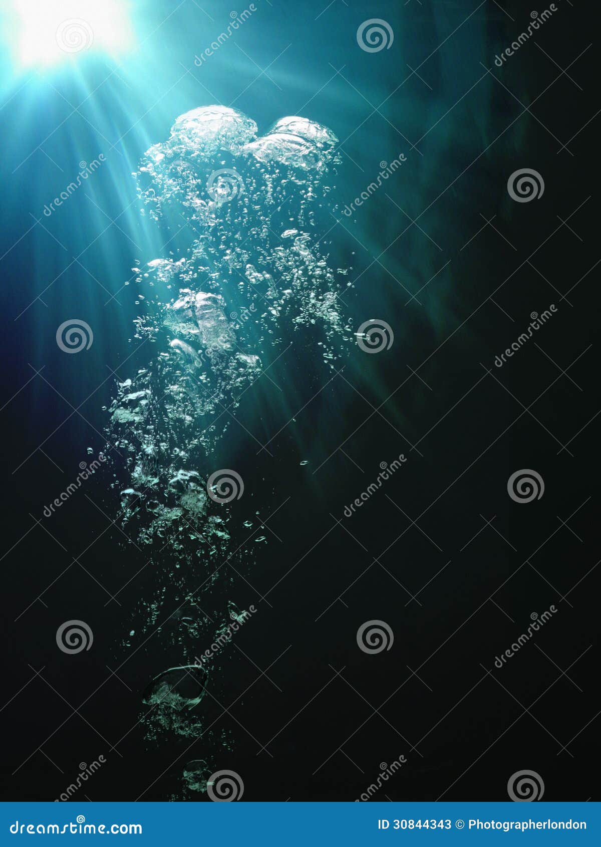 Underwater Bubbles and Sunlight Breaking through Stock Image Image of unexplained, sunlight