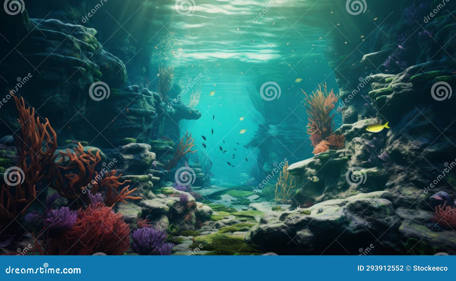 lively underwater coral scene: spatial concept art with unreal engine