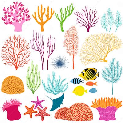 Underwater design elements stock vector. Illustration of collection ...