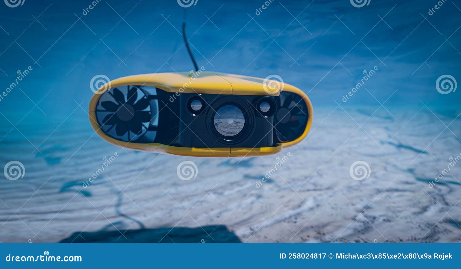 Underwater Drone in Action the Concept of a Diving Device with
