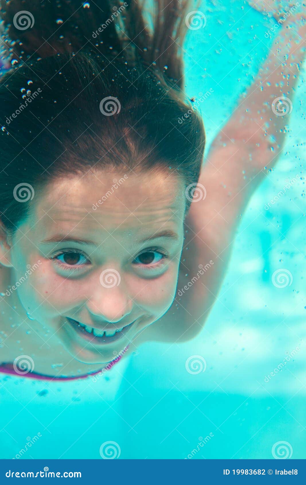 Underwater Girl in the Pool Stock Photo - Image of blue, diver: 19983682