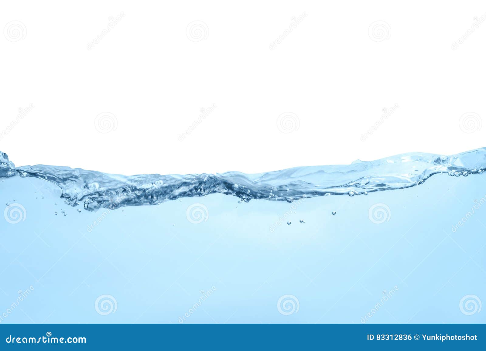 Underwater Ocean Scene Strom Blue Water Wave Photography. Stock Photo