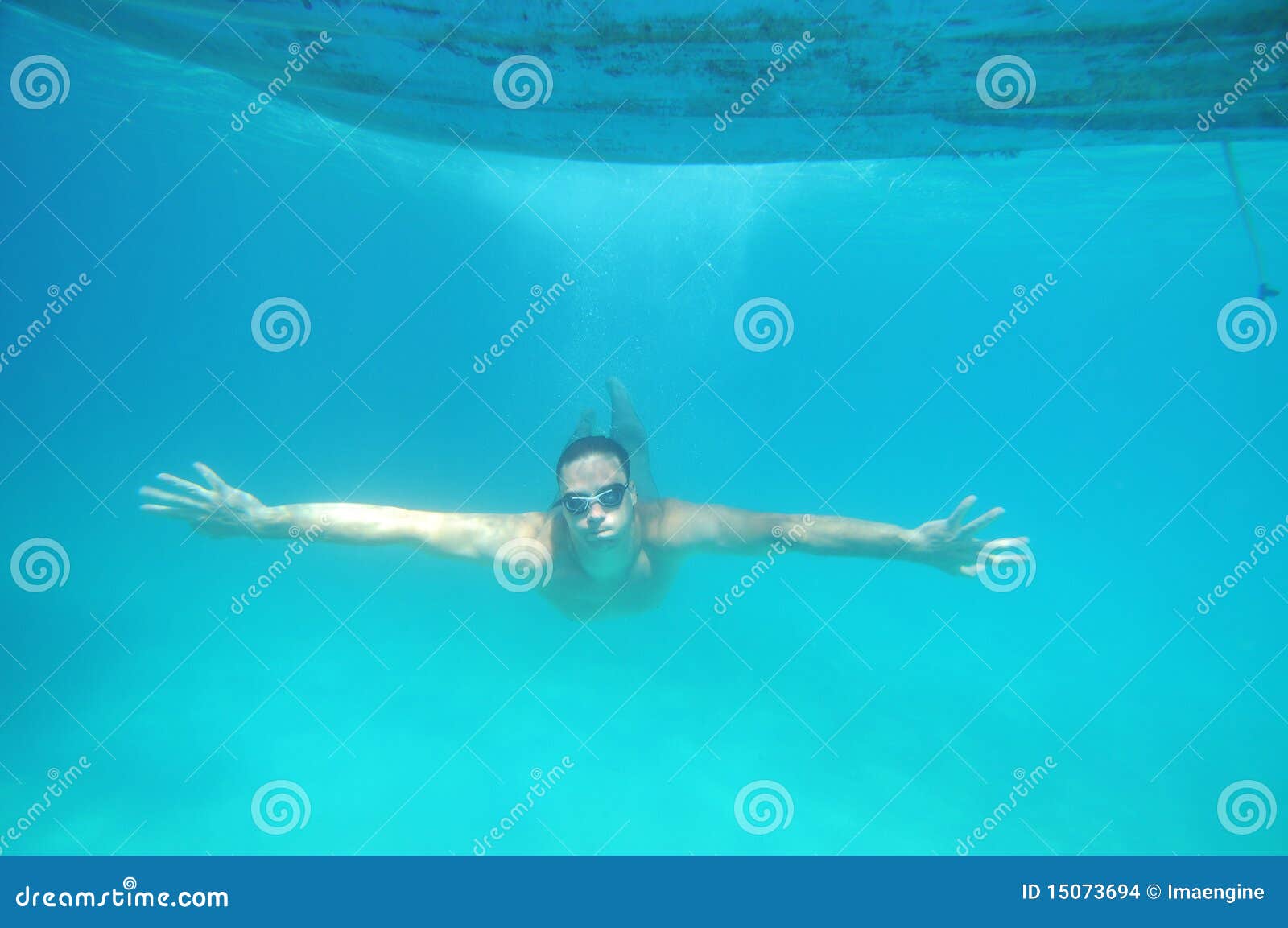 Underwater swimmer stock photo. Image of healthy, motion 15073694