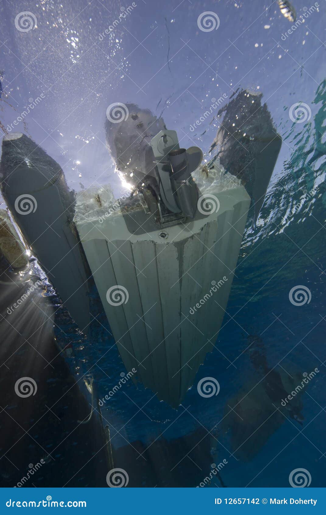 Underwater View Of A Speed Boat Stock Photo - Image of 