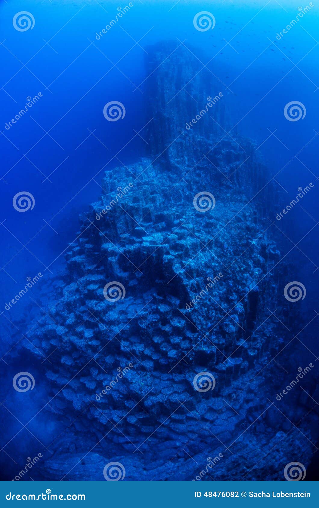 underwater volcanic scape