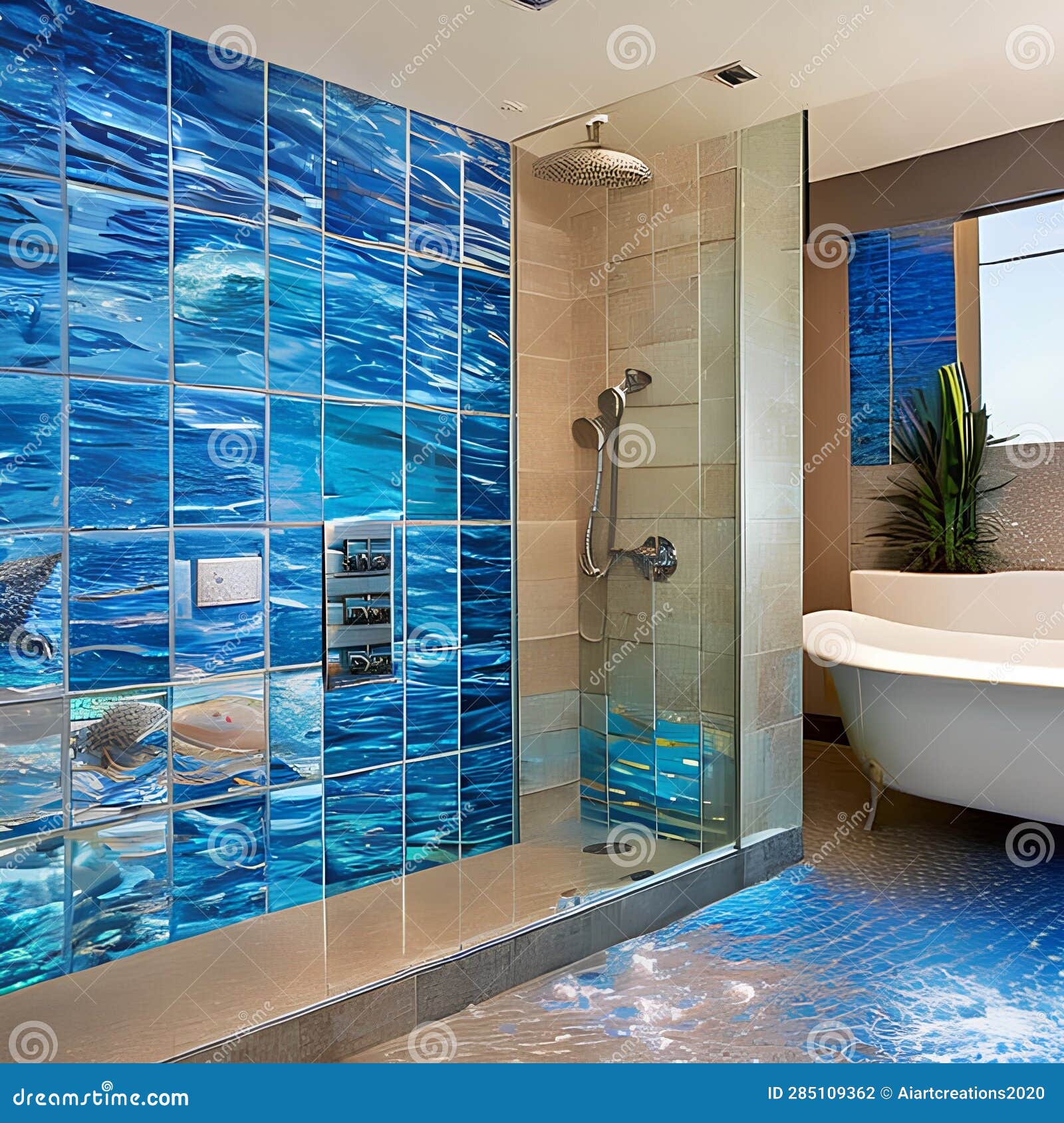 4 Underwater Wonder: an Aquatic-themed Bathroom with Iridescent