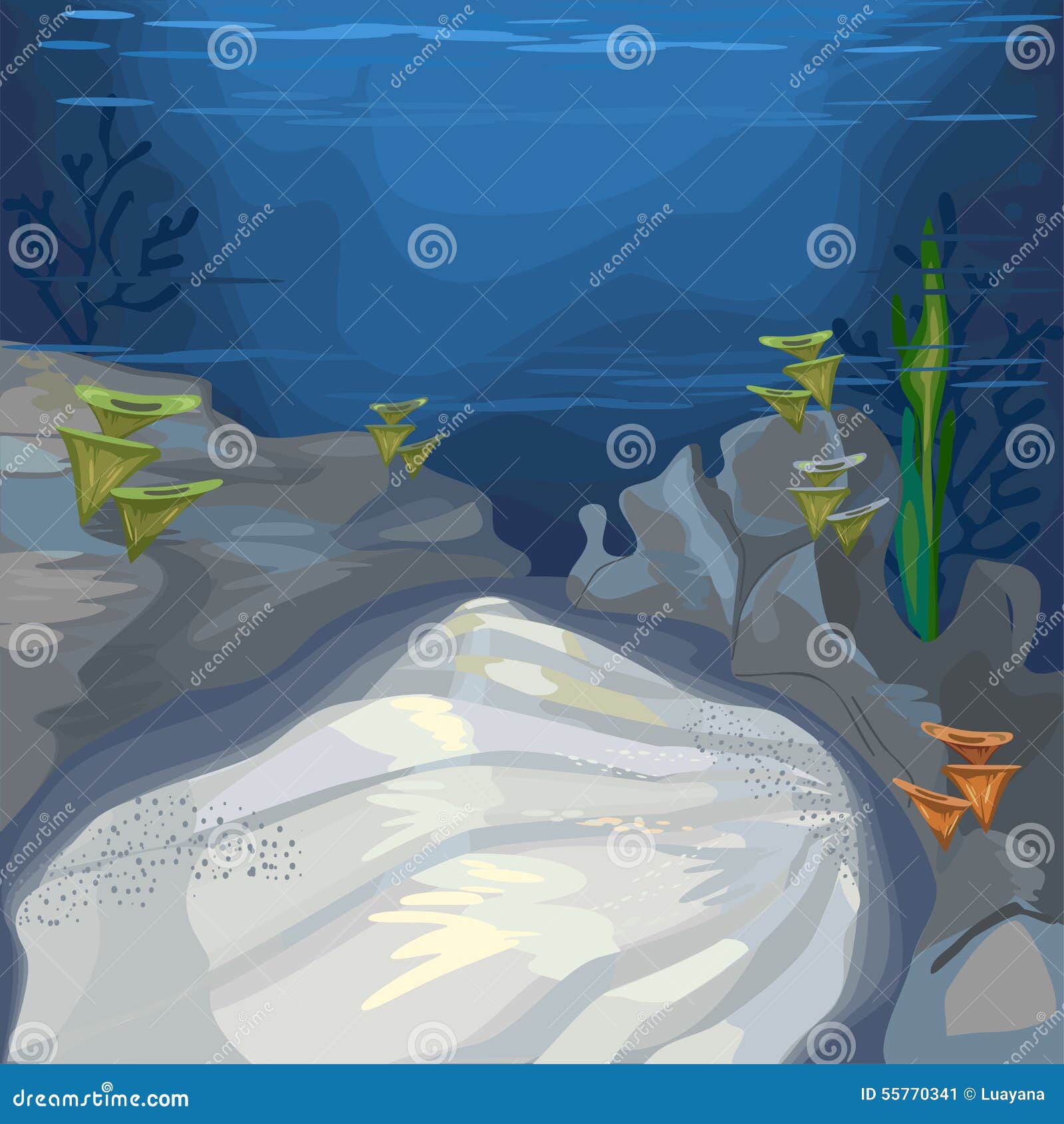 Underwater World stock vector. Illustration of environment - 55770341