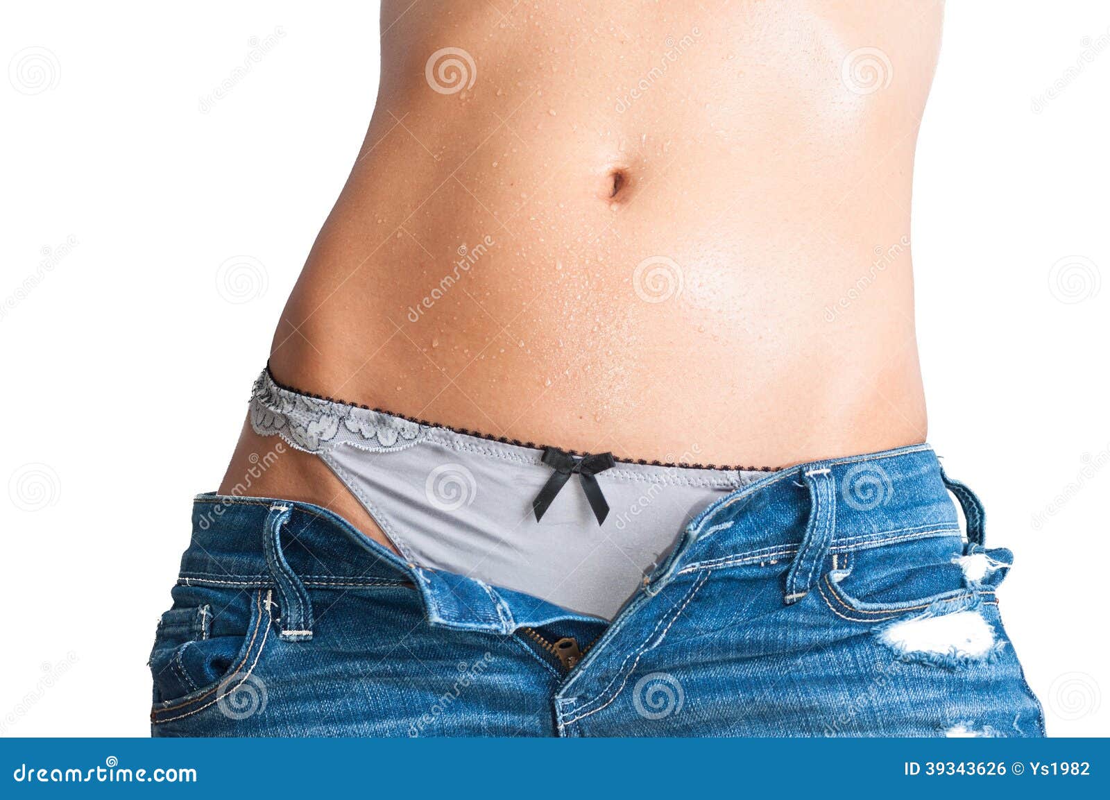 Underwear and jeans shorts stock photo. Image of beauty - 39343626