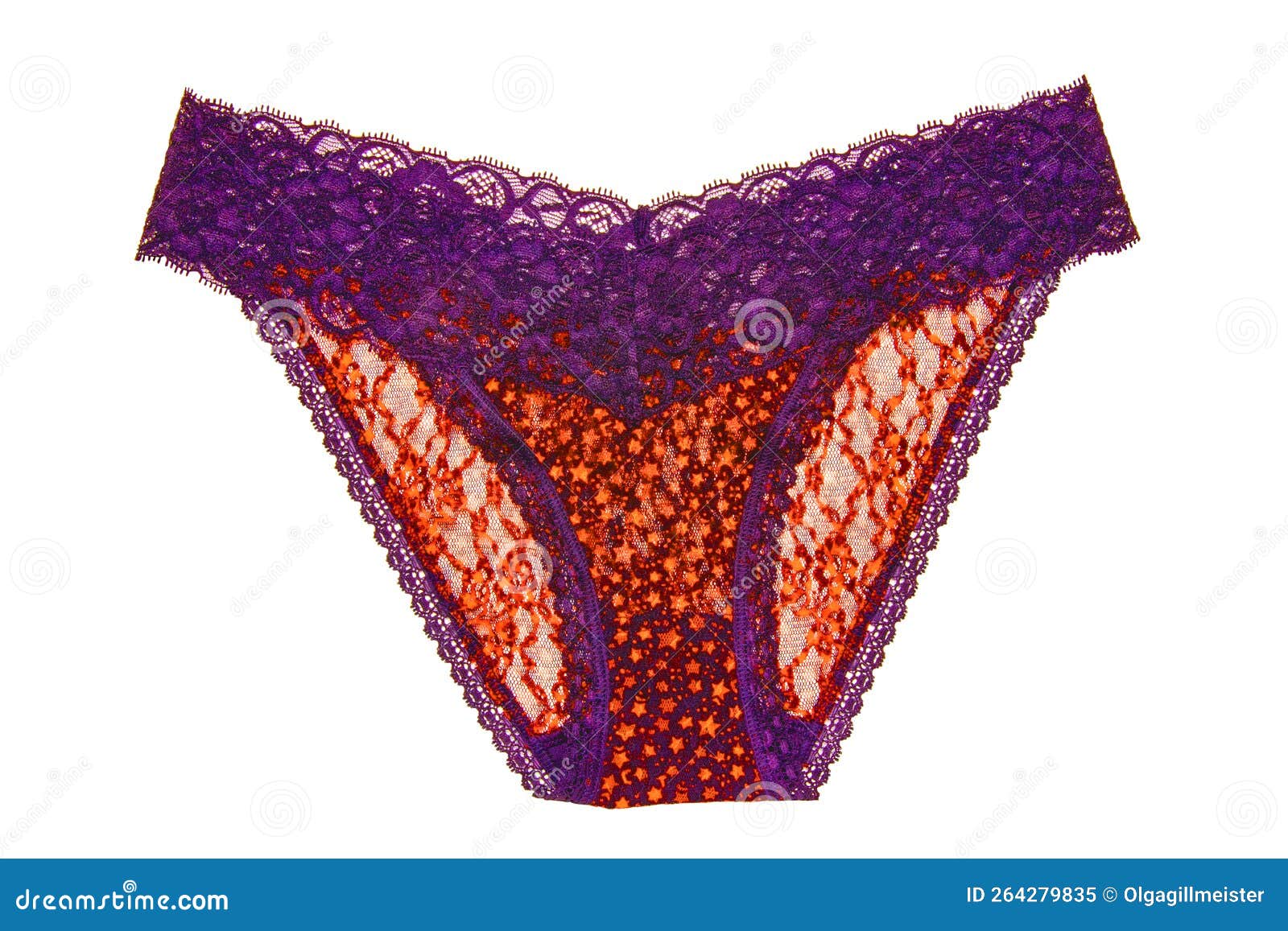 Underwear Woman Isolated. Close-up of Luxurious Elegant Pink Lacy Thongs  Panties with Colorful Orange Stars Pattern Isolated Stock Image - Image of  pants, classic: 264279835