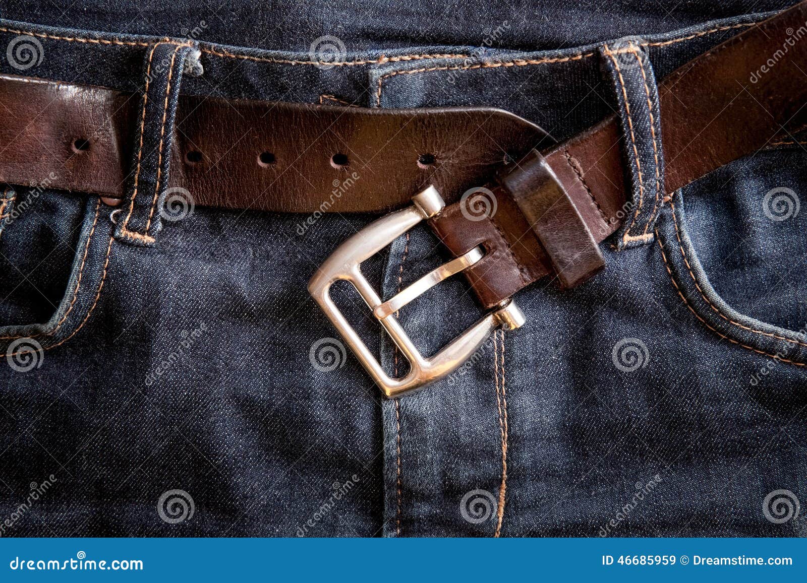 Undone belt buckle stock image. Image of jeans, belt 46685959