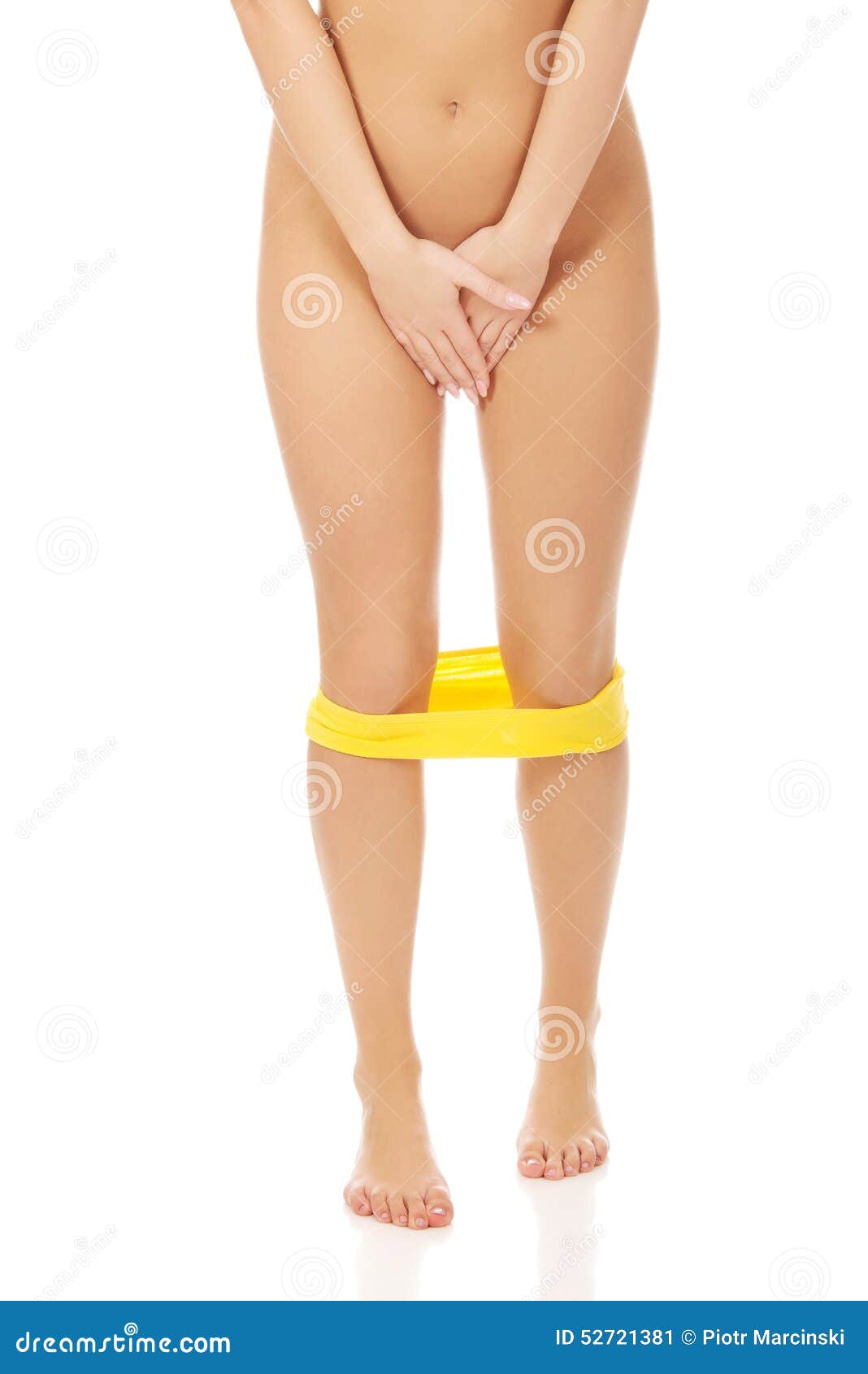 Undressed Woman Holding Her Crotch. Stock Image - Image of pain, intimate:  52721381
