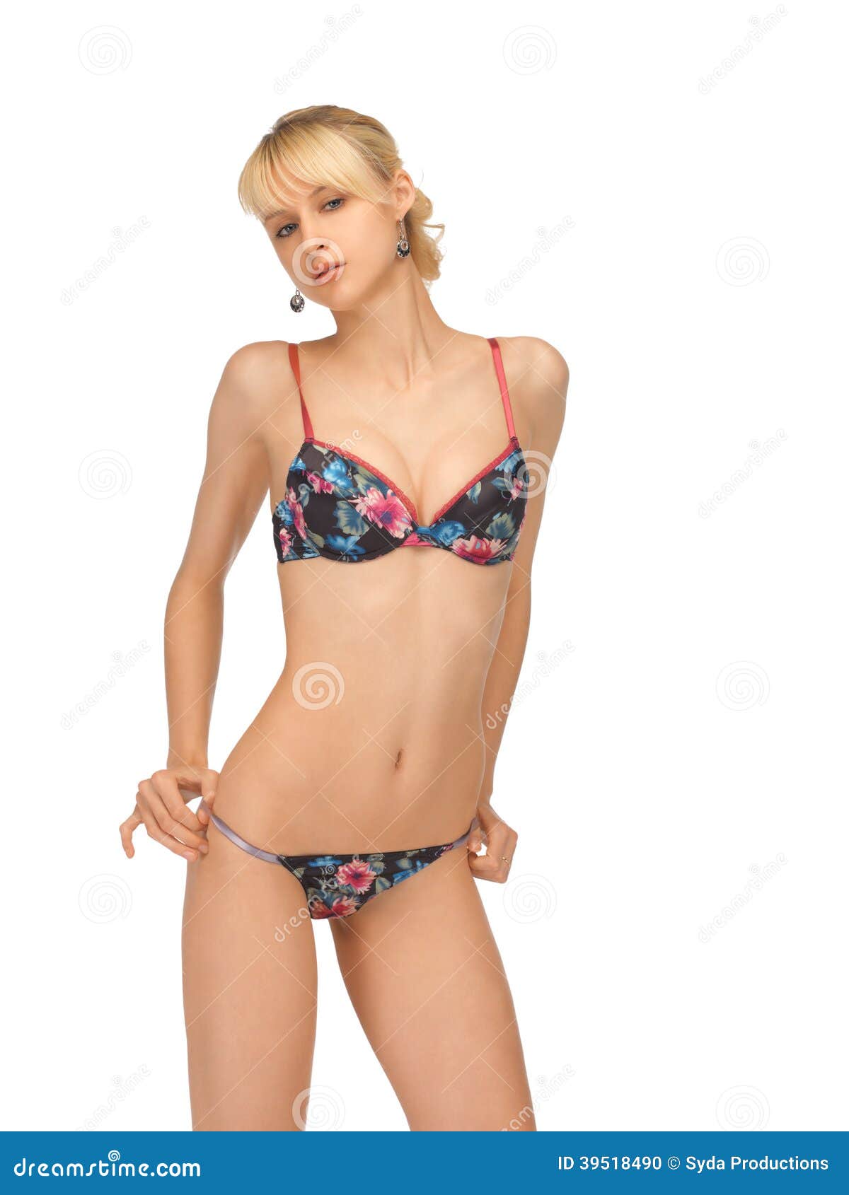 Undressing Woman in Lingerie Stock Photo - Image of adult, human: 39518490