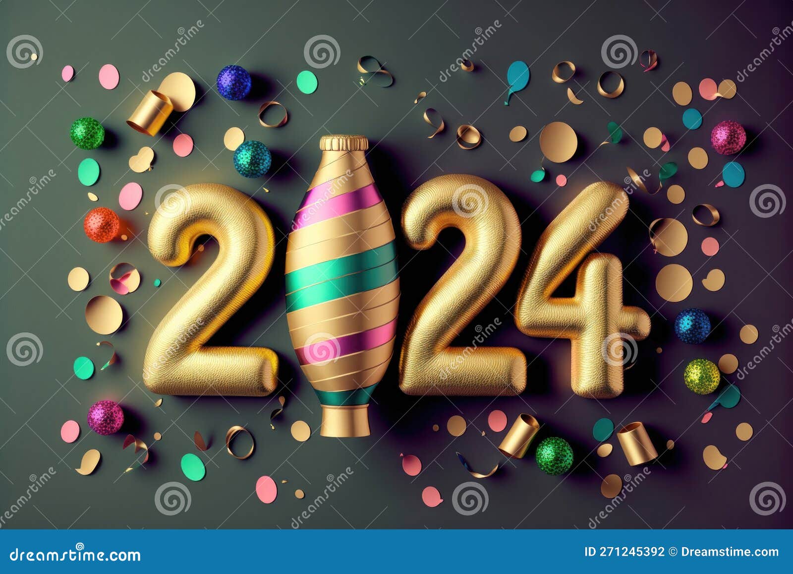 2024 : Une Année De Célébration Et D'importance Numérique. Heureux Nouvel  an 2024. Ai Génératif Photo stock - Image du prises, fête: 271245392