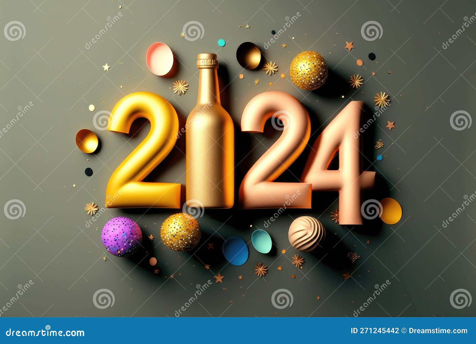 2024 : Une Année De Célébration Et D'importance Numérique. Heureux Nouvel  an 2024. Ai Génératif Photo stock - Image du supplémentaire, noir: 271245378