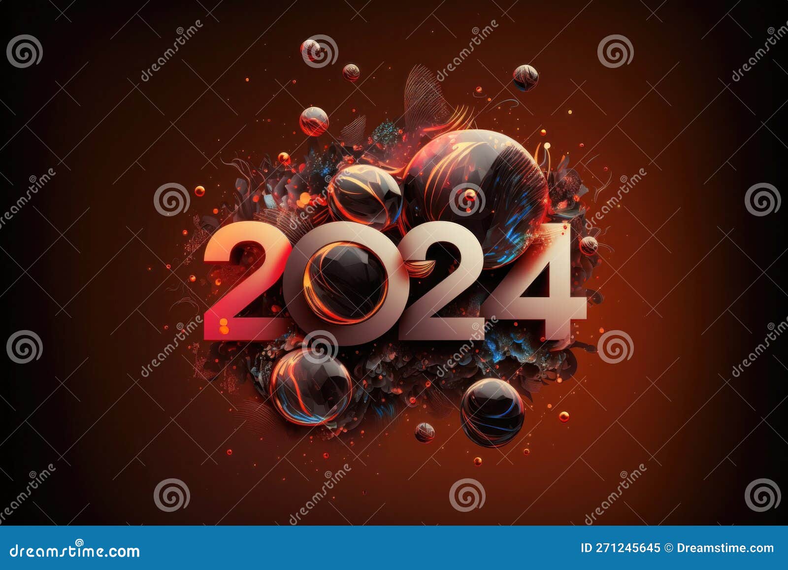 2024 : Une Année De Célébration Et D'importance Numérique. Heureux Nouvel  an 2024. Ai Génératif Photo stock - Image du supplémentaire, noir: 271245378