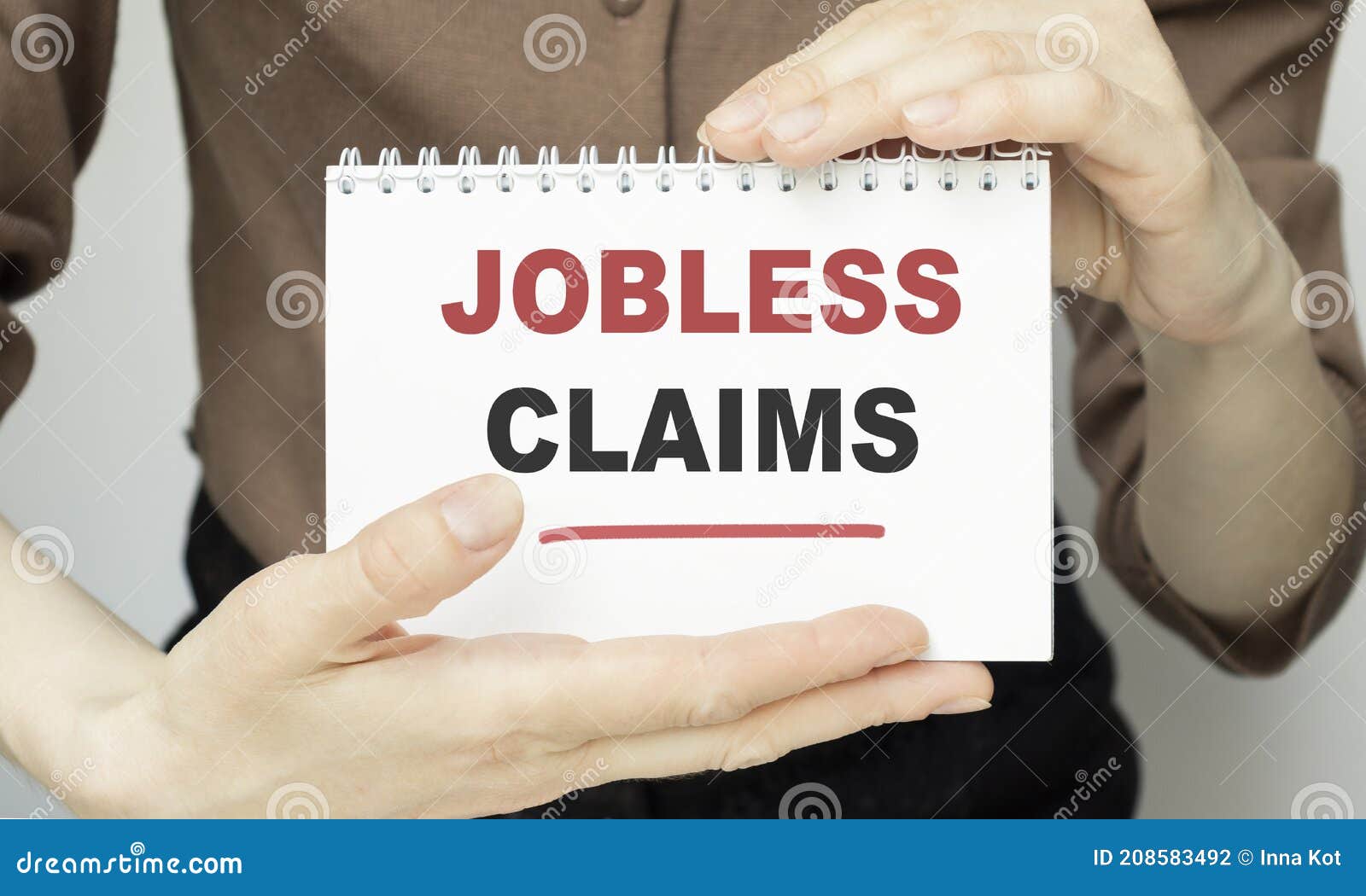 unemployment claim form on white background