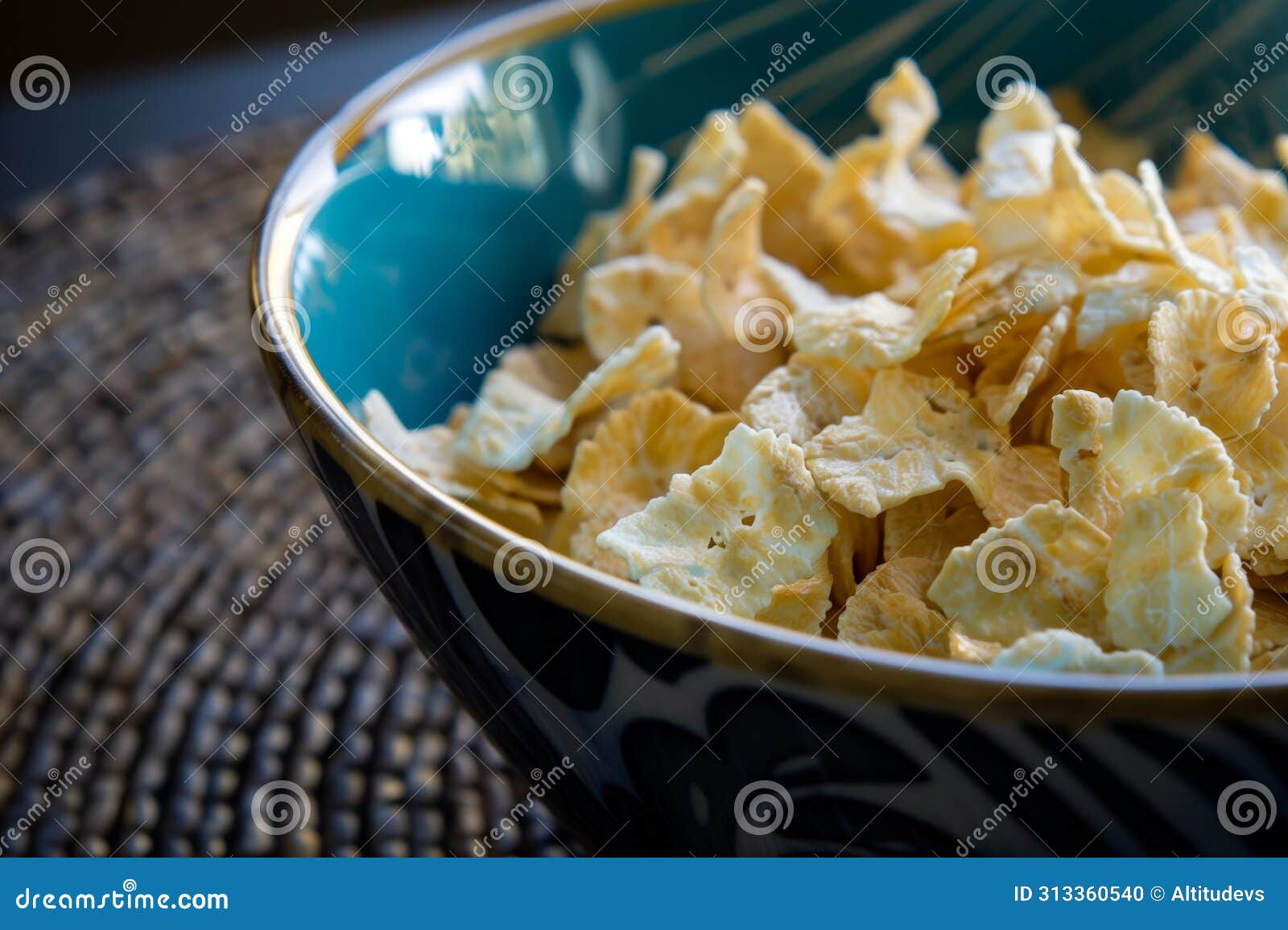 unfinished bowl of cereal with soggy flakes