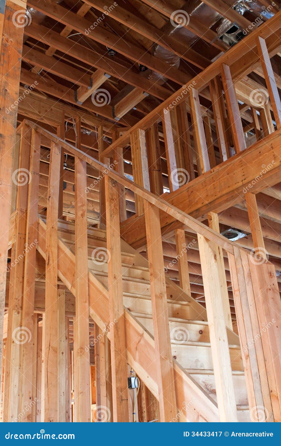 Unfinished Home Frame Interior Stock Image Image 34433417 Unfinished Home Frame Interior Stock Image Image 34433417
