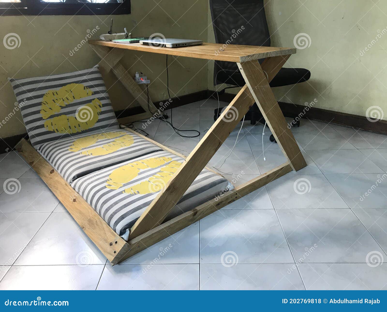 UNFINISHED HOME OFFICE DESK BED Stock Photo Image of desk, combo