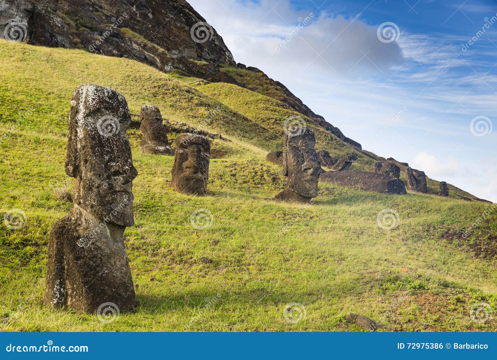 Unfinished Moai Statues in a Quarry Stock Photo Image of statue, rano 72975386