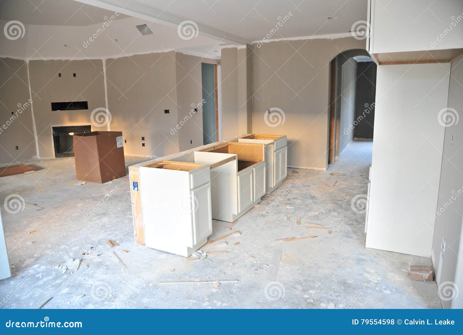 unfinished new home kitchen