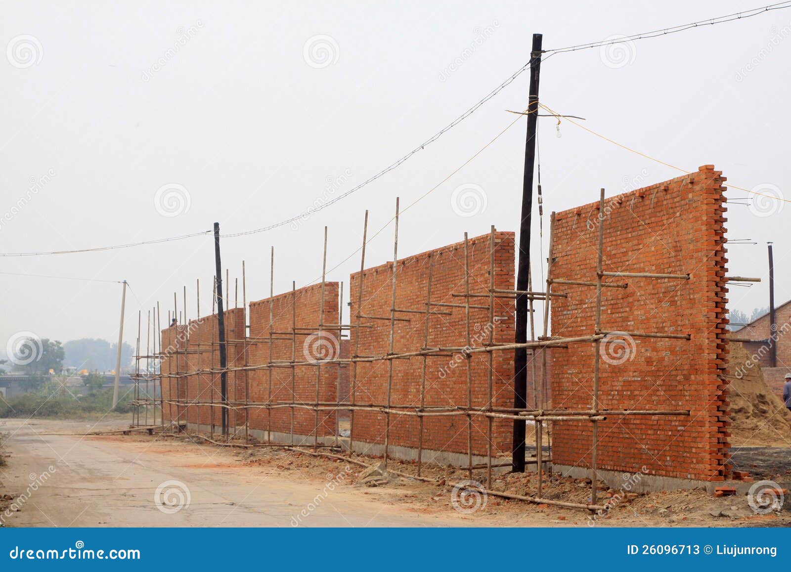 Unfinished Wall in the Construction Site Stock Image Image of channel, building 26096713