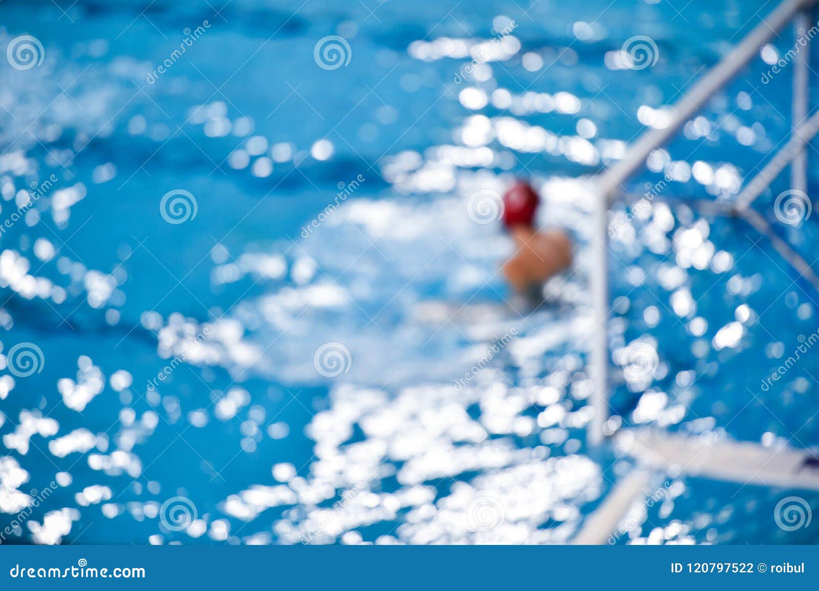 Unfocused Image of a Water Polo Game Stock Photo Image of swimming