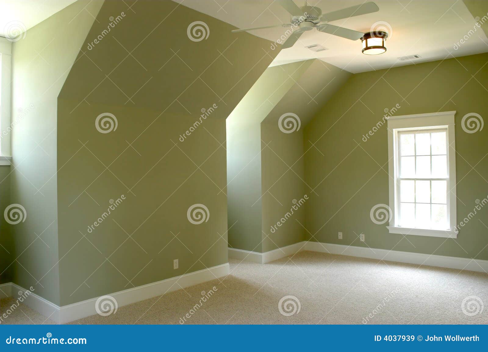 unfurnished attic bedroom