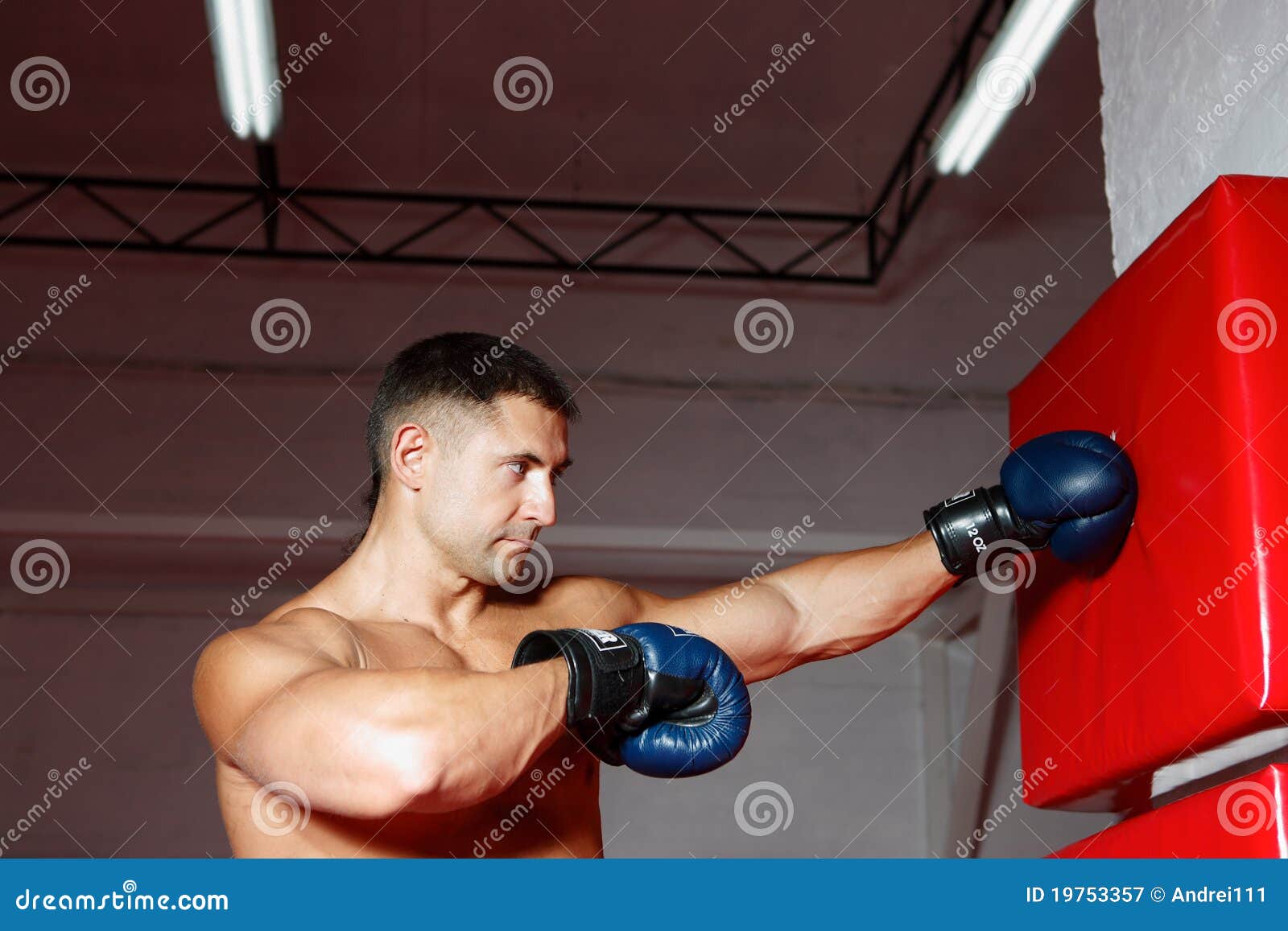 Unga boxarehandskar. Det idrotts- blowboxarefältet fullgör handskepearen som plattforer ung