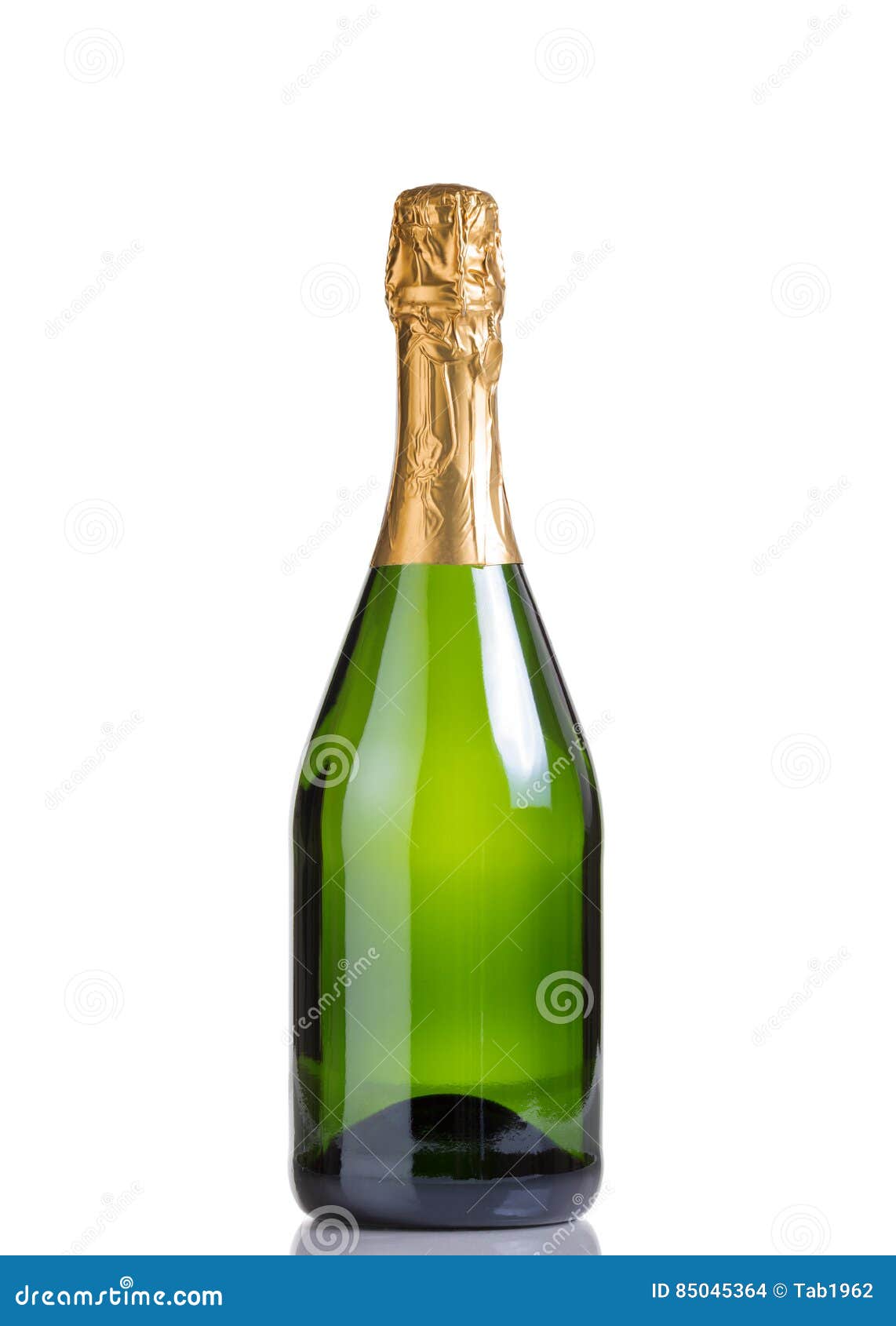 Ungeoffnete Flasche Champagner Lokalisiert Auf Weissem Hintergrund Stockfoto Bild Von Nachricht Reflektierend