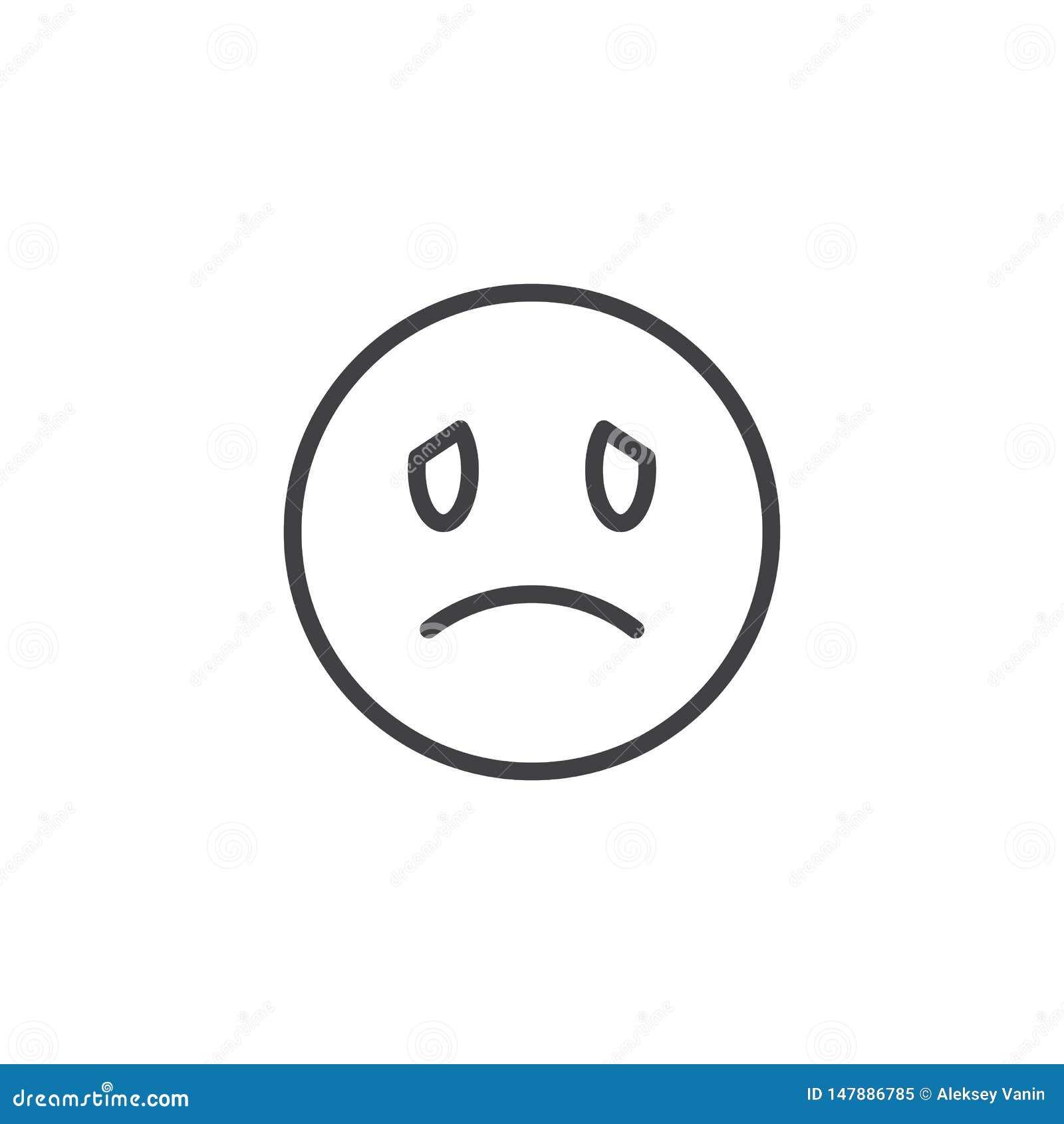 human profile with sad emoji line style icon 2567492 Vector Art at