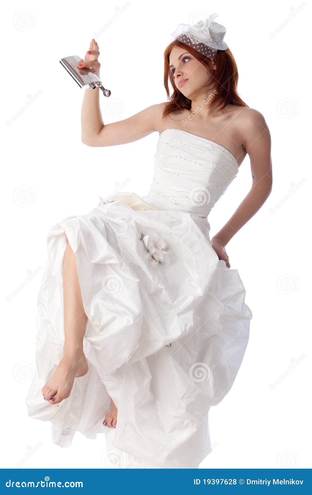 Unhappy Young  Woman  In A Wedding  Dress  Royalty Free Stock 