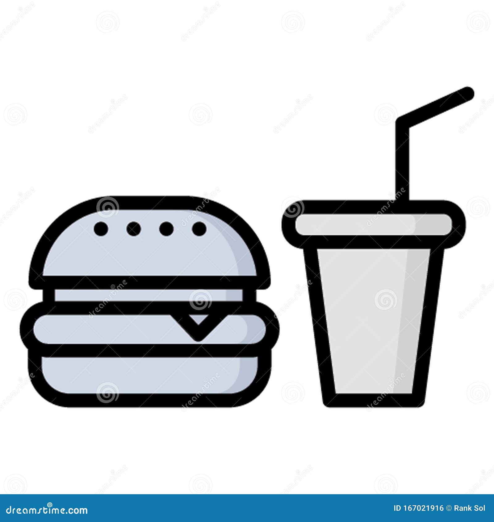 unhealthy food   icon which can be easily modified or edit