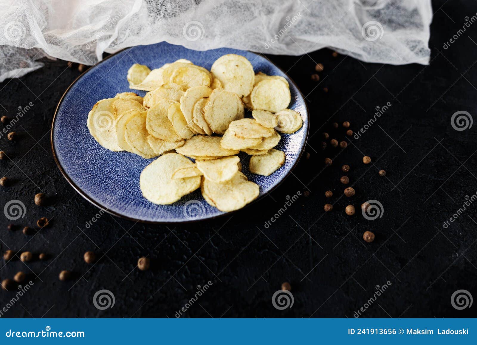 Unhealthy potato chips stock photo. Image of cholesterol 241913656