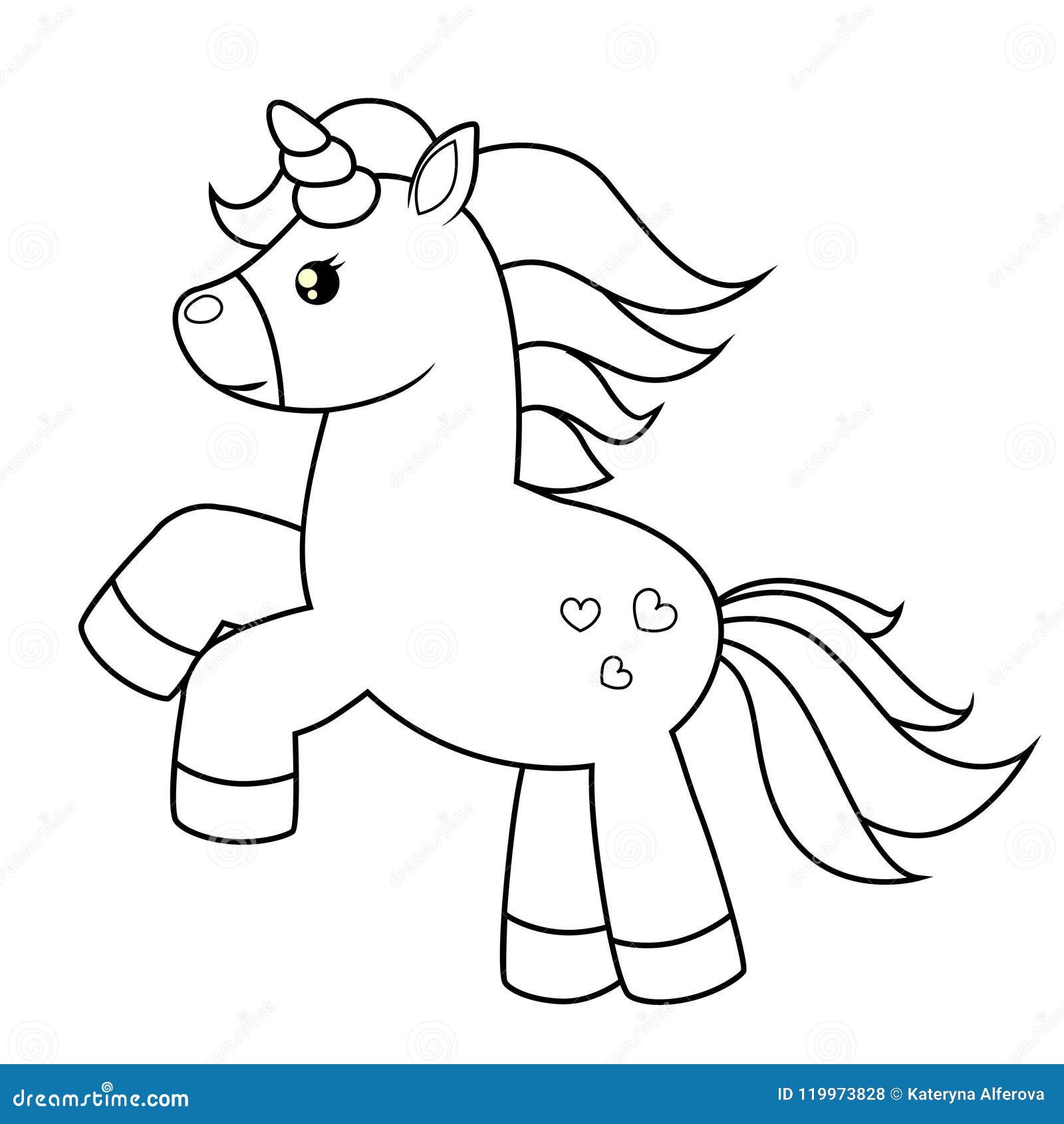 Unicornio para colorir Fotos de Stock, Unicornio para colorir Imagens sem  royalties