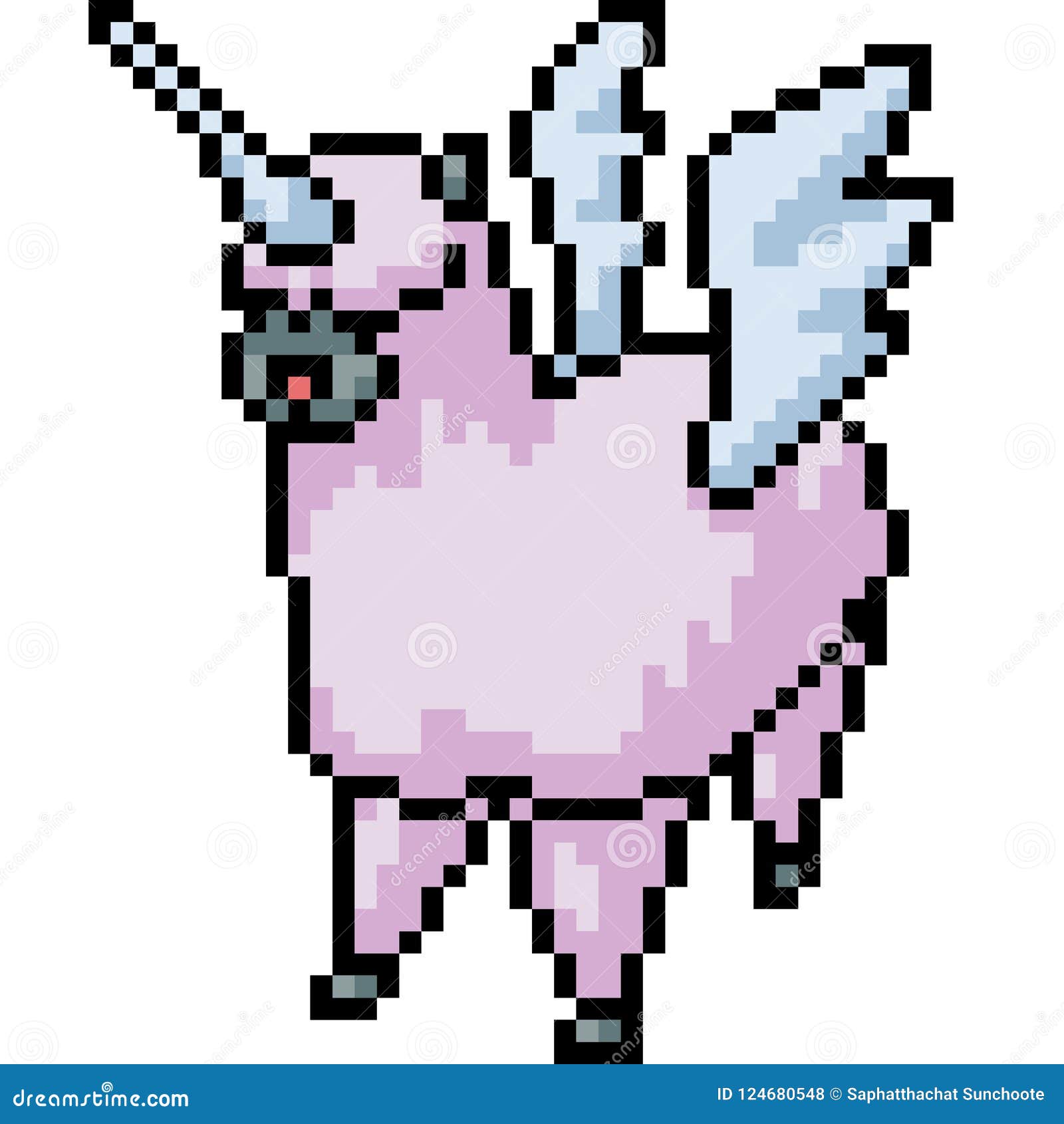 Pixel art de fantasia unicórnio de fogo