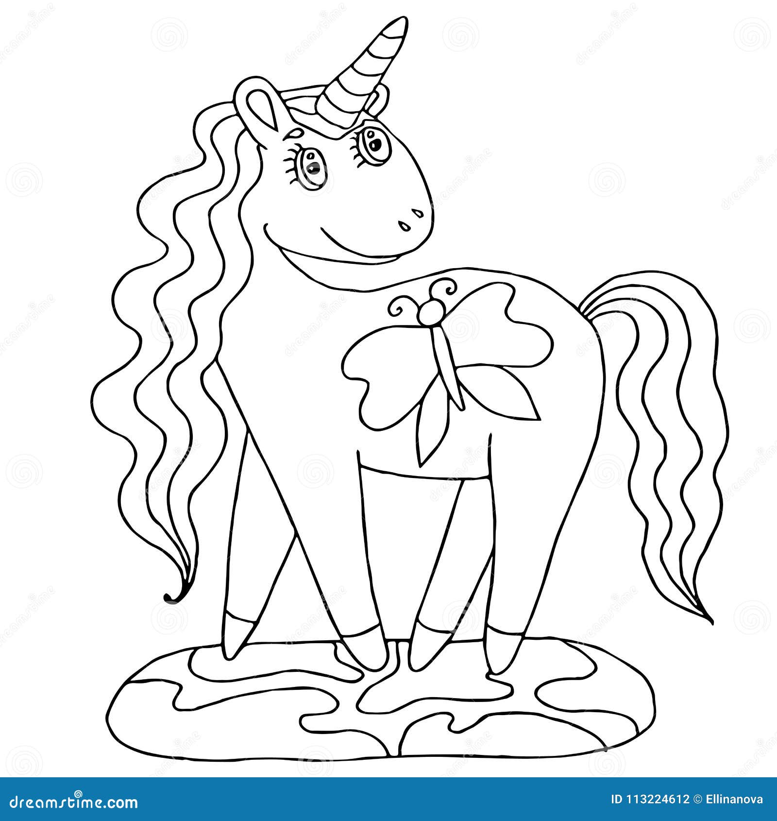 Unicornio para colorir Fotos de Stock, Unicornio para colorir Imagens sem  royalties