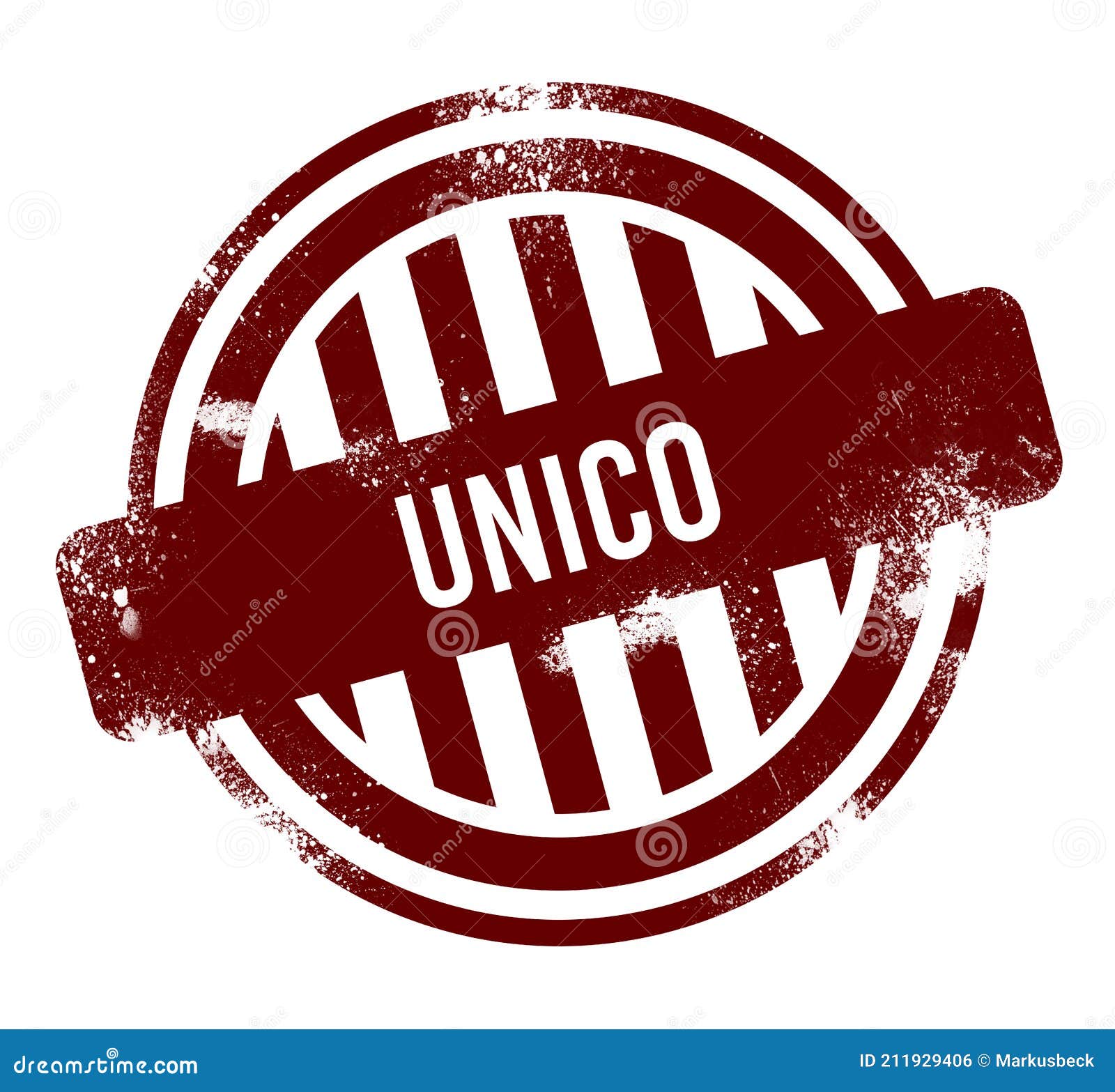 unico - red round grunge button, stamp