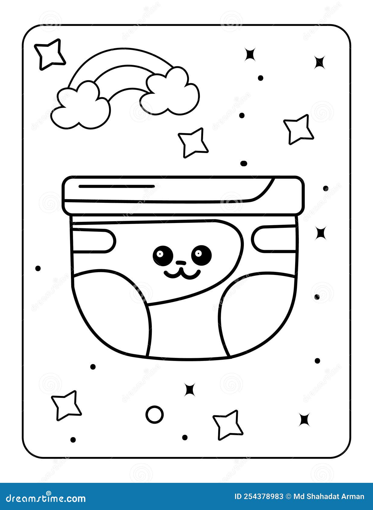 Toy Doodle Coloring Page, Toy Coloring Book for Kids, Easy Coloring