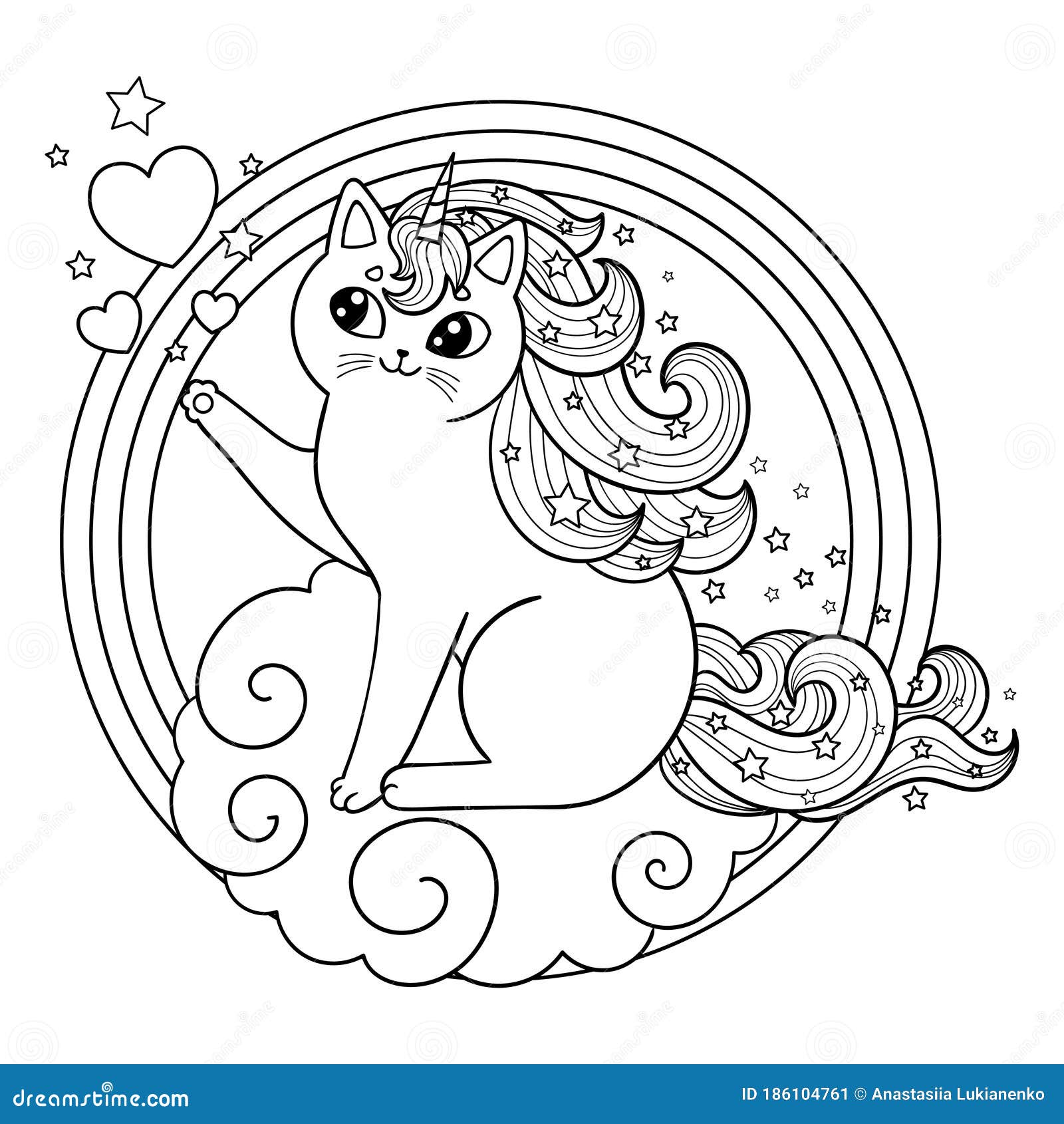 View Unicorn Kitty Cat Coloring Pages Pics - Coloring Pages